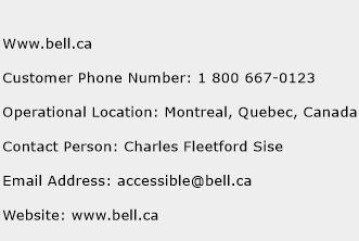 Www.bell.ca Phone Number Customer Service