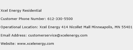 Xcel Energy Residential Phone Number Customer Service