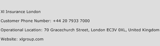 Xl Insurance London Phone Number Customer Service