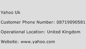 Yahoo Uk Phone Number Customer Service