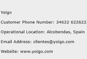 Yoigo Phone Number Customer Service