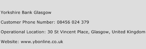 Yorkshire Bank Glasgow Phone Number Customer Service