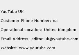 YouTube UK Phone Number Customer Service
